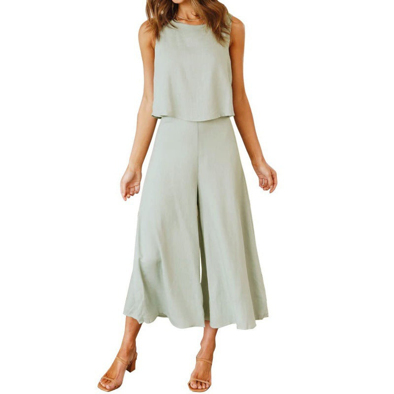 Women's Flowy Wide-Leg Jumpsuit