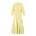 Women's Long-Sleeve Cotton Maxi Dress
