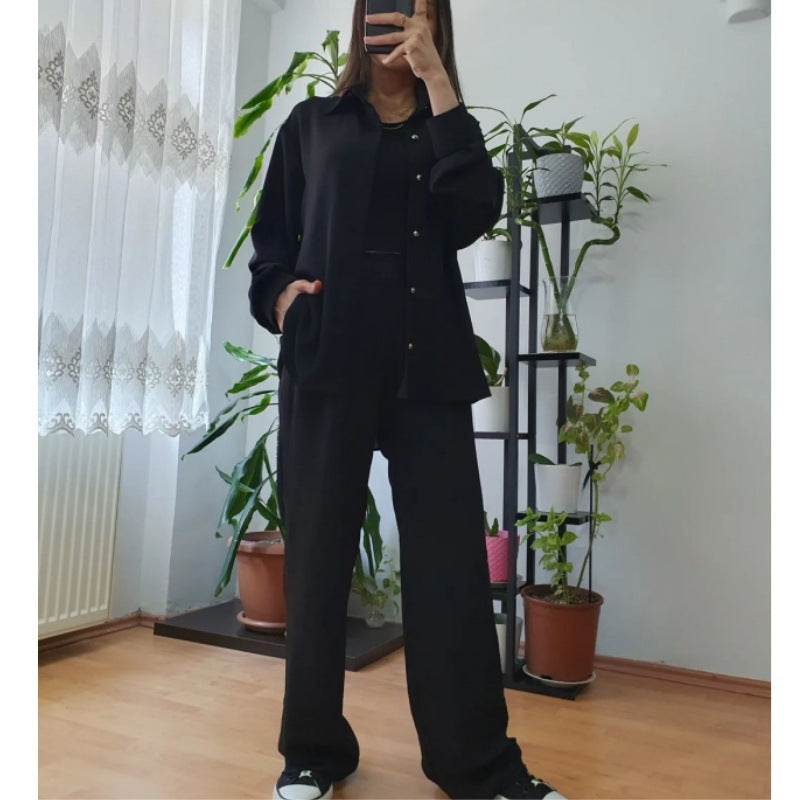 Casual and Elegant Blazer and Pants Ensemble