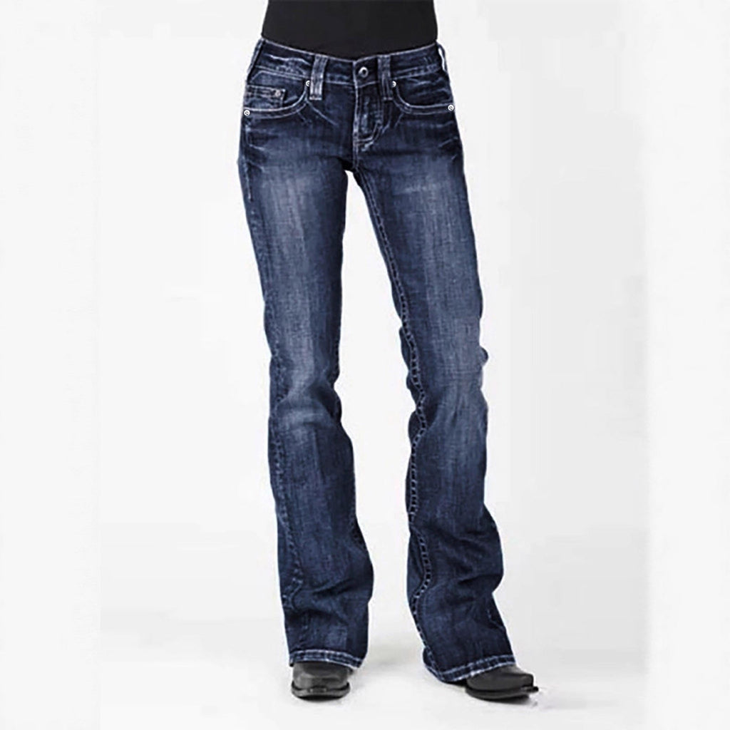 Elegant Bootcut Jeans with High Waist