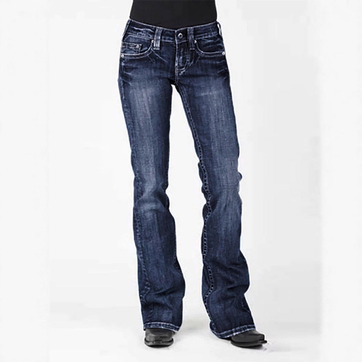 Elegant Bootcut Jeans with High Waist