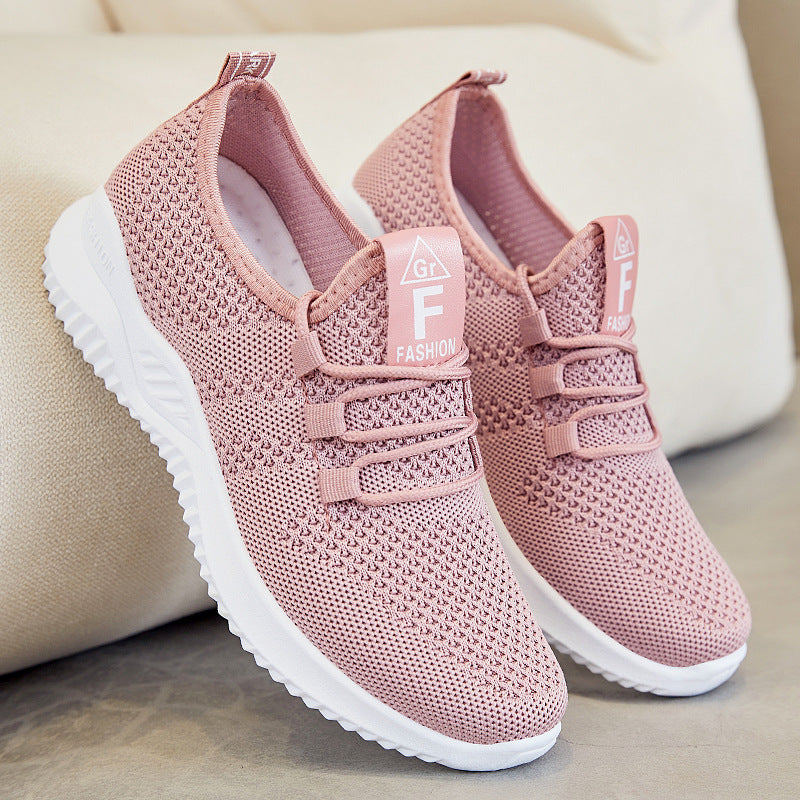 Women's Breathable Lightweight Sneakers with Elastic Upper