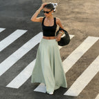 Women's Maxi Skirt with Flowing Cut and Flexible Waistband