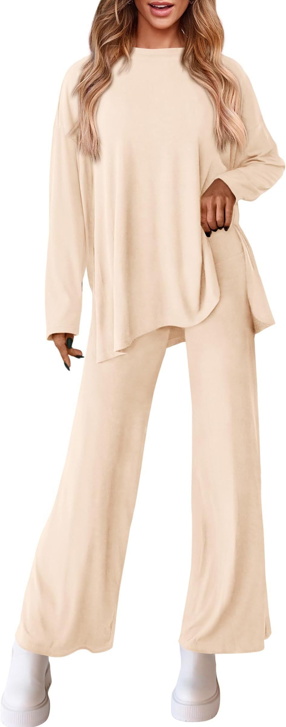 Leisure Suit with Casual Cut and Wide Leg