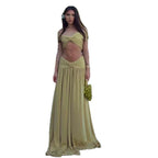 Beach Dress with Wrap Bodice and Flowing Hem