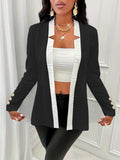 Elegant Blazer Jacket with Textured Design and Quality Button Details