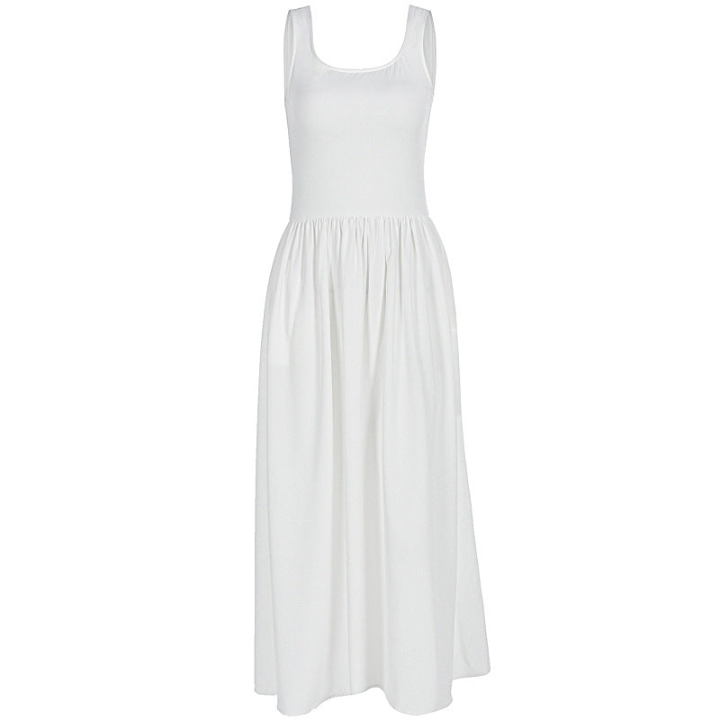 Women's Maxi Skirt with Elastic Waist and Flowy Cut