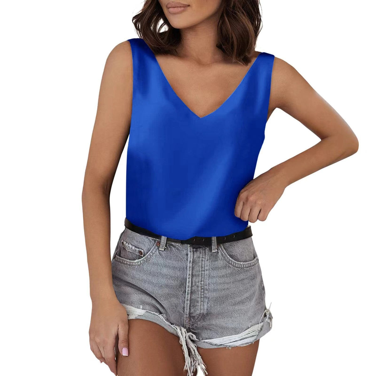 Women's Sleeveless V-Neck Top