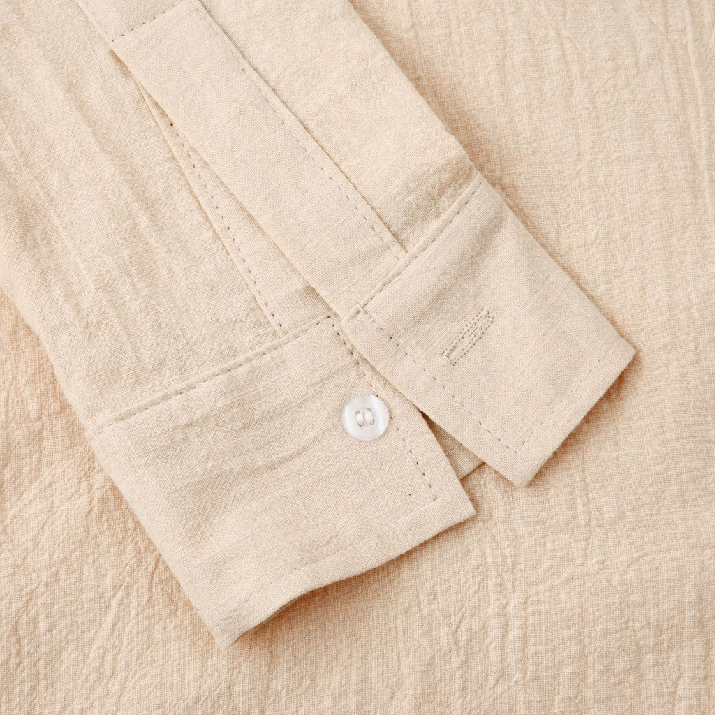 Women's Long-Sleeve Shirt with Henley Collar