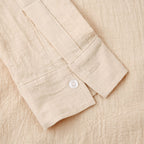 Women's Long-Sleeve Shirt with Henley Collar