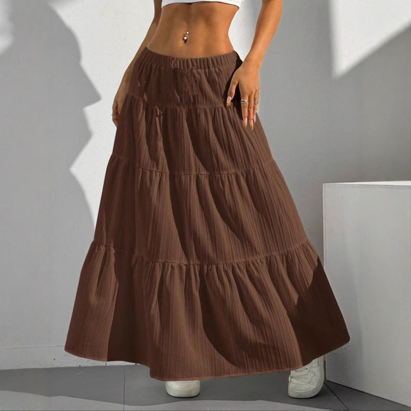 Women's Maxi Skirt with Volants
