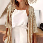 Women's Glamorous Sequin Knit Cardigan