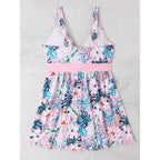 Women's Swim Dress with Floral Patterns and Flattering Cut