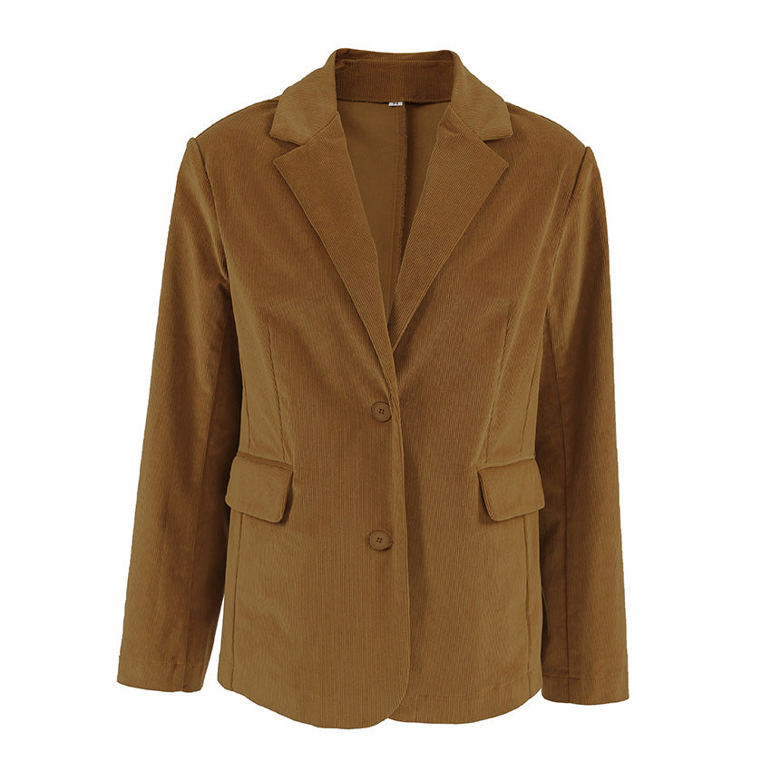 Women's Elegant and Comfortable Corduroy Blazer