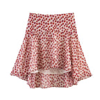 Women's Flowy Ruffle Skirt with Playful Polka Dot Design