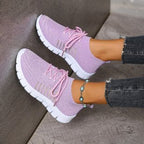 Women's Breathable Sport Sneakers with Elastic Cuff