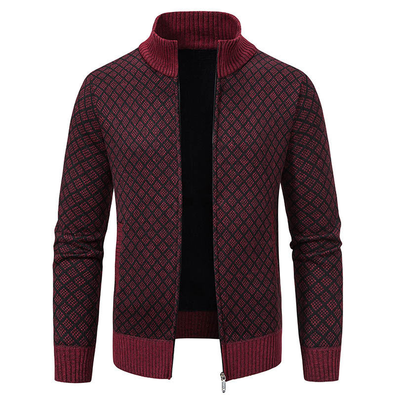 Women's Elegant Cardigan with Stand-Up Collar