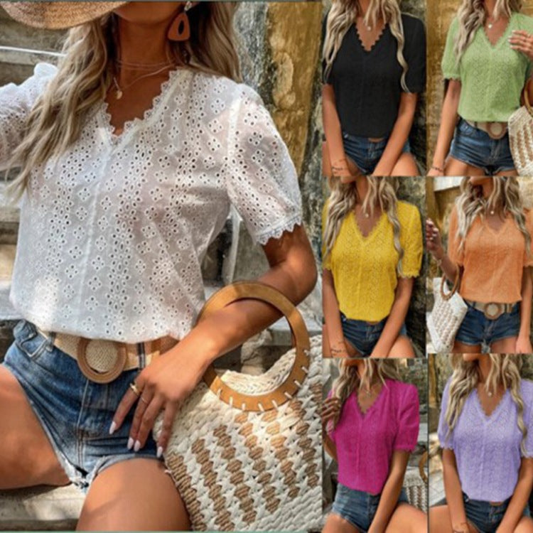 Women's Eyelet Blouse