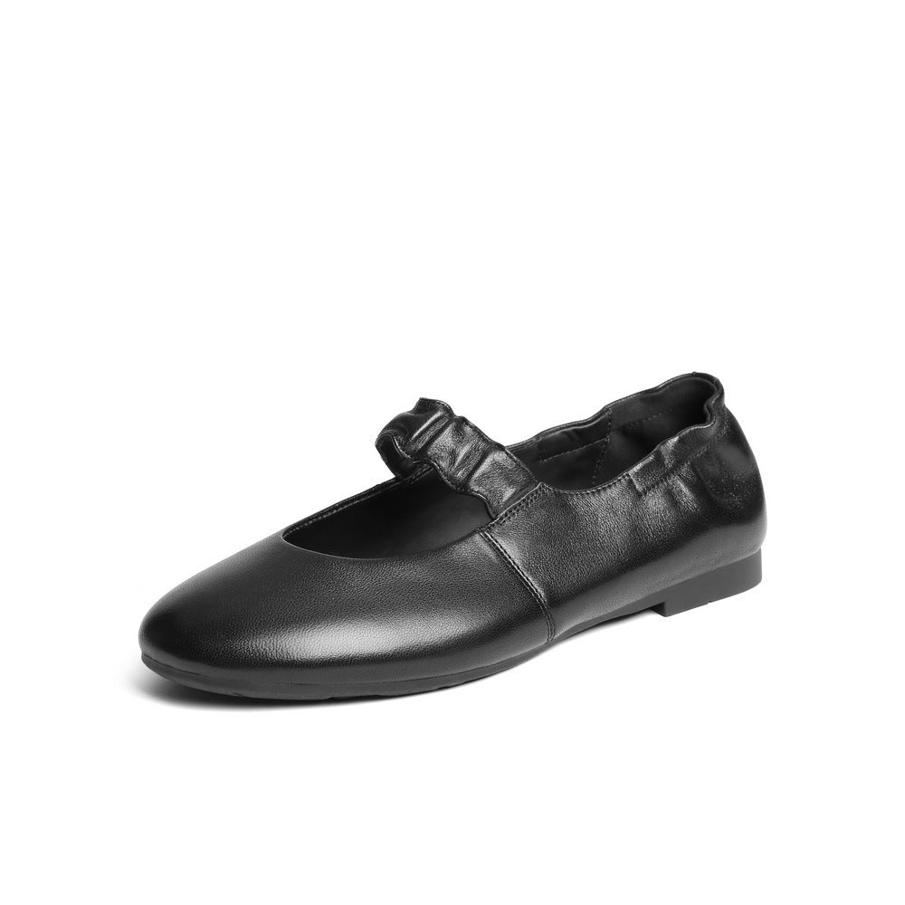 Women's Ballet Flats with Elastic Strap and Soft Inner Lining