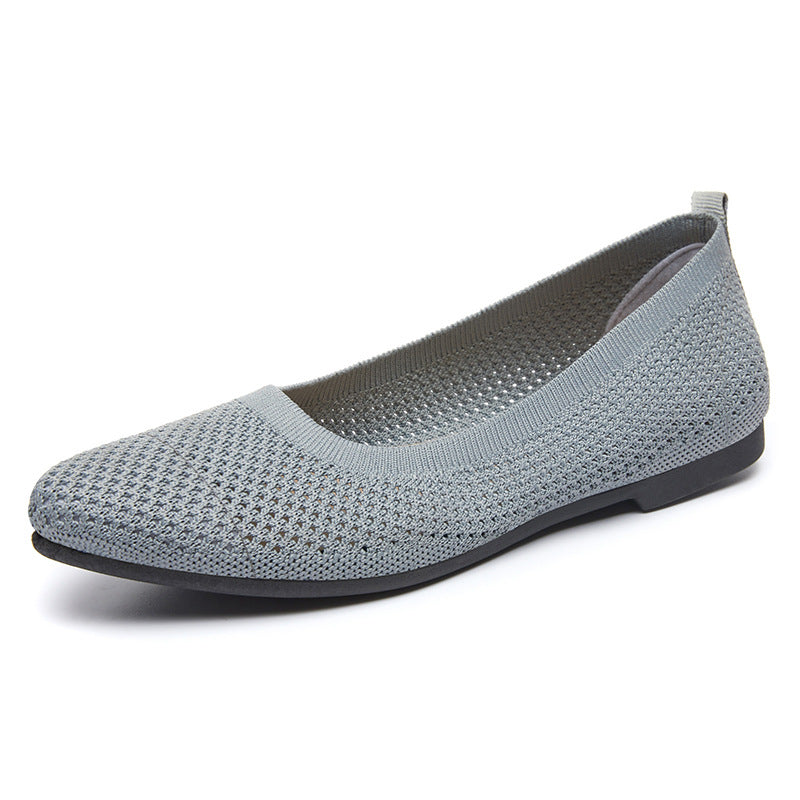 Women's Knit Ballerina Flats with Flexible Footbed