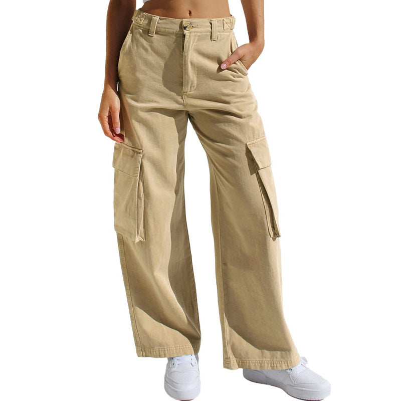 Women's Wide-Leg Cargo Pants with Practical Pockets