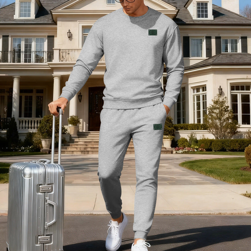 Men's Travel-Friendly Slim-Fit Loungewear Set