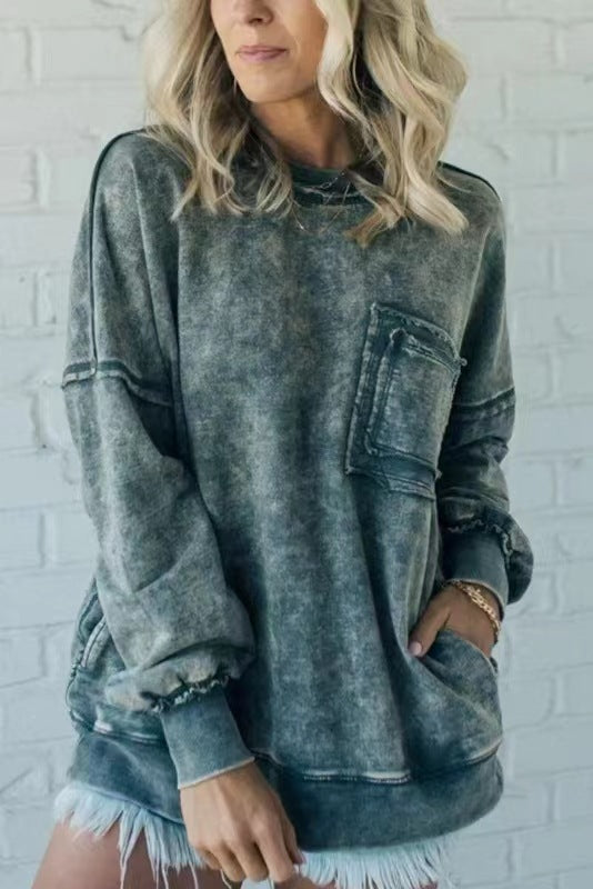 Women's Comfortable Oversized Sweatshirt with Pockets