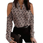 Women's Off-the-Shoulder Blouse with Floral Print