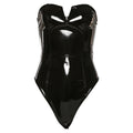 Women's Swimsuit with Shiny Material and Distinctive Cut