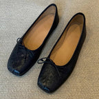 Women's Ballet Flats with Unique Toe Design and Adjustable Strap