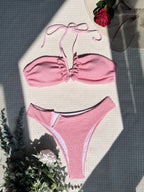 Women's Bandeau Bikini with Refined Ruffle Details