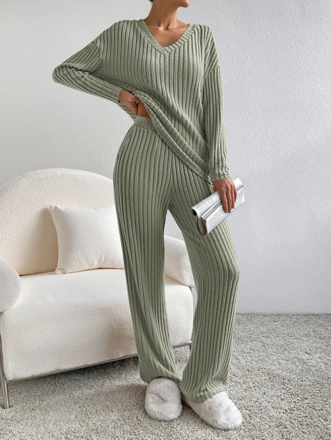 Women's Comfortable and Stylish Ribbed Lounge Set