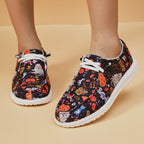 Women's Breathable Casual Sneakers with Halloween Print