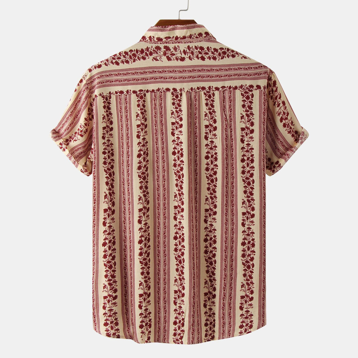 Women's Short-Sleeve Shirt with Floral Patterns