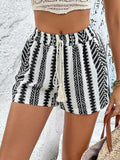 Comfortable Casual Pants with Elastic Waist and Contrast Stripes