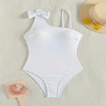 Women's Asymmetrical One-Piece Swimsuit with Bow Detail