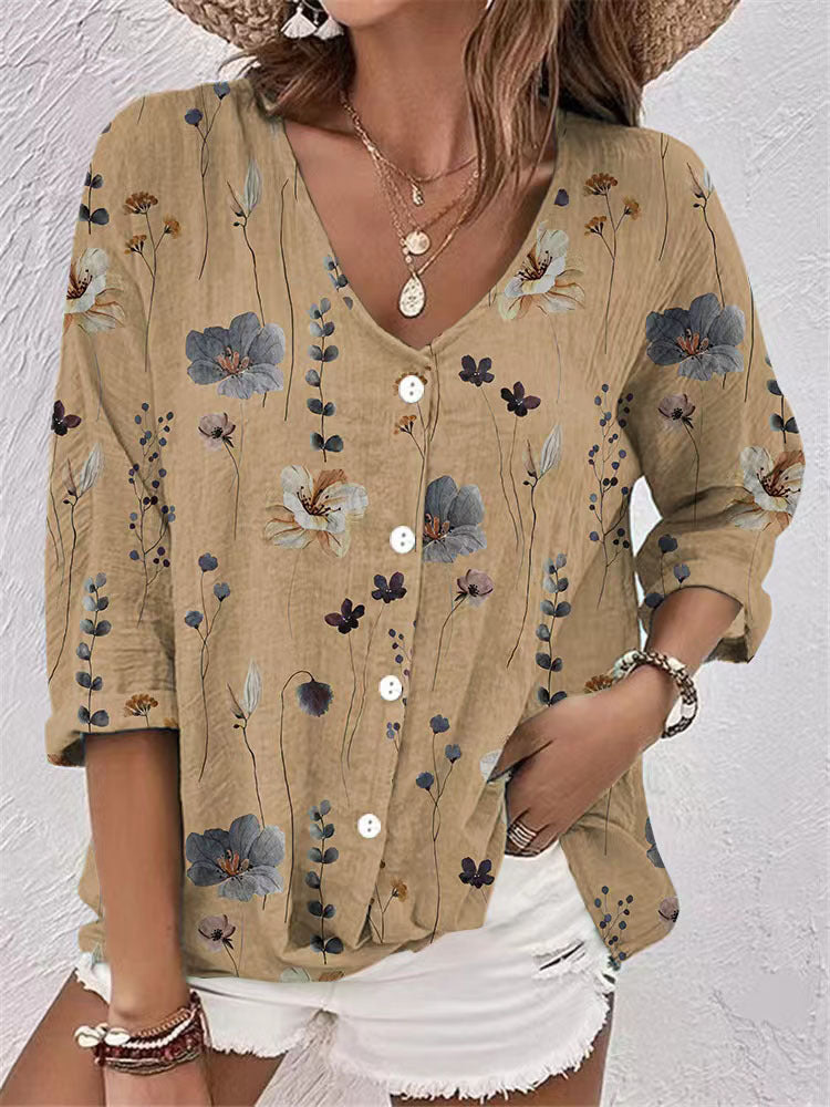 Women's Floral Print Blouse with Casual Fit