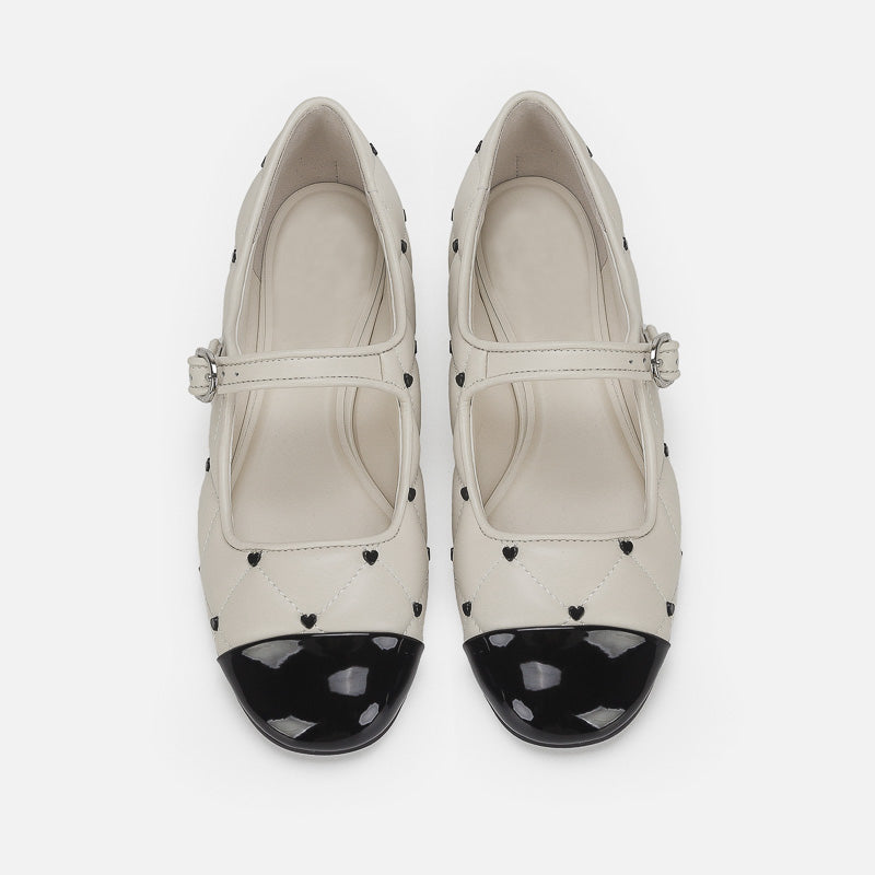 Women's Ballet Flats with Elegant Buckle Accent
