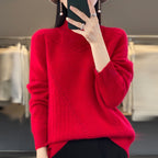 Women's Elegant and Comfortable Knit Sweater with Unique Design
