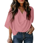 Women's Boat Neck Blouse with Casual Fit