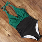 Women's Swimsuit with Refined Wrap Design and Floral Pattern