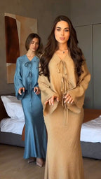 Elegant Long-Sleeve Set with Ruffle Details
