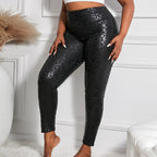 High-Gloss Leopard Print Leggings