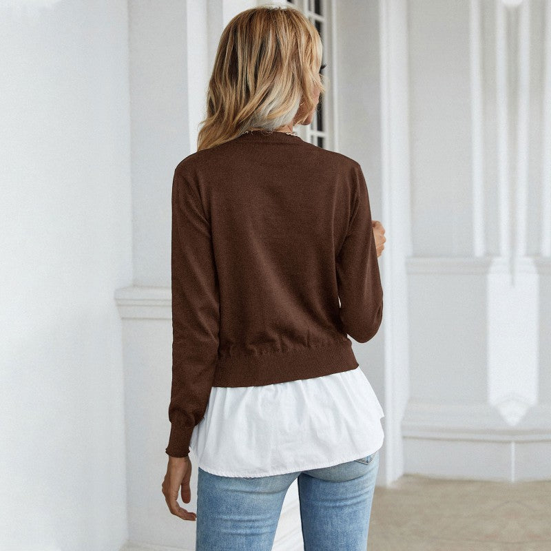 Women's Fashion Layered-Look Pullover