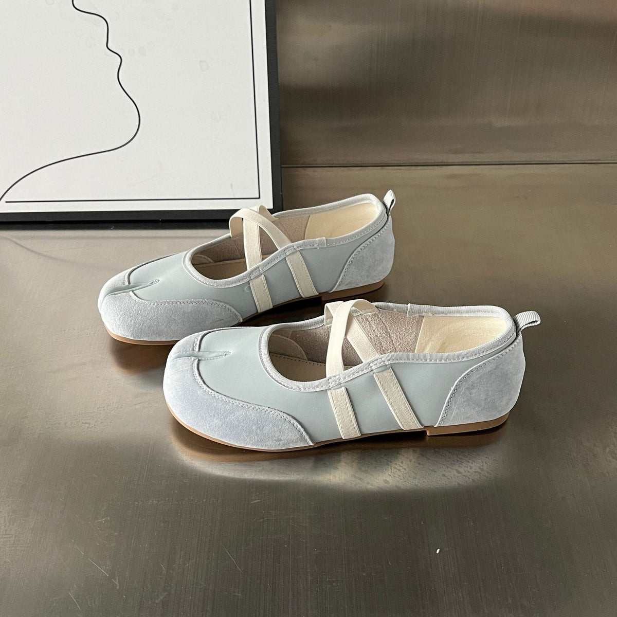 Women's Leather Ballet Flats with Comfortable Sole