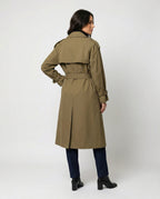Double-Breasted Women's Trench Coat with Belt