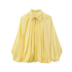 Elegant Women's Blouse with Pleated Details
