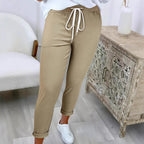 Women's Casual Pants with Elastic Waistband and Drawstring