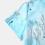 Women's Short-Sleeve Floral Watercolor Shirt