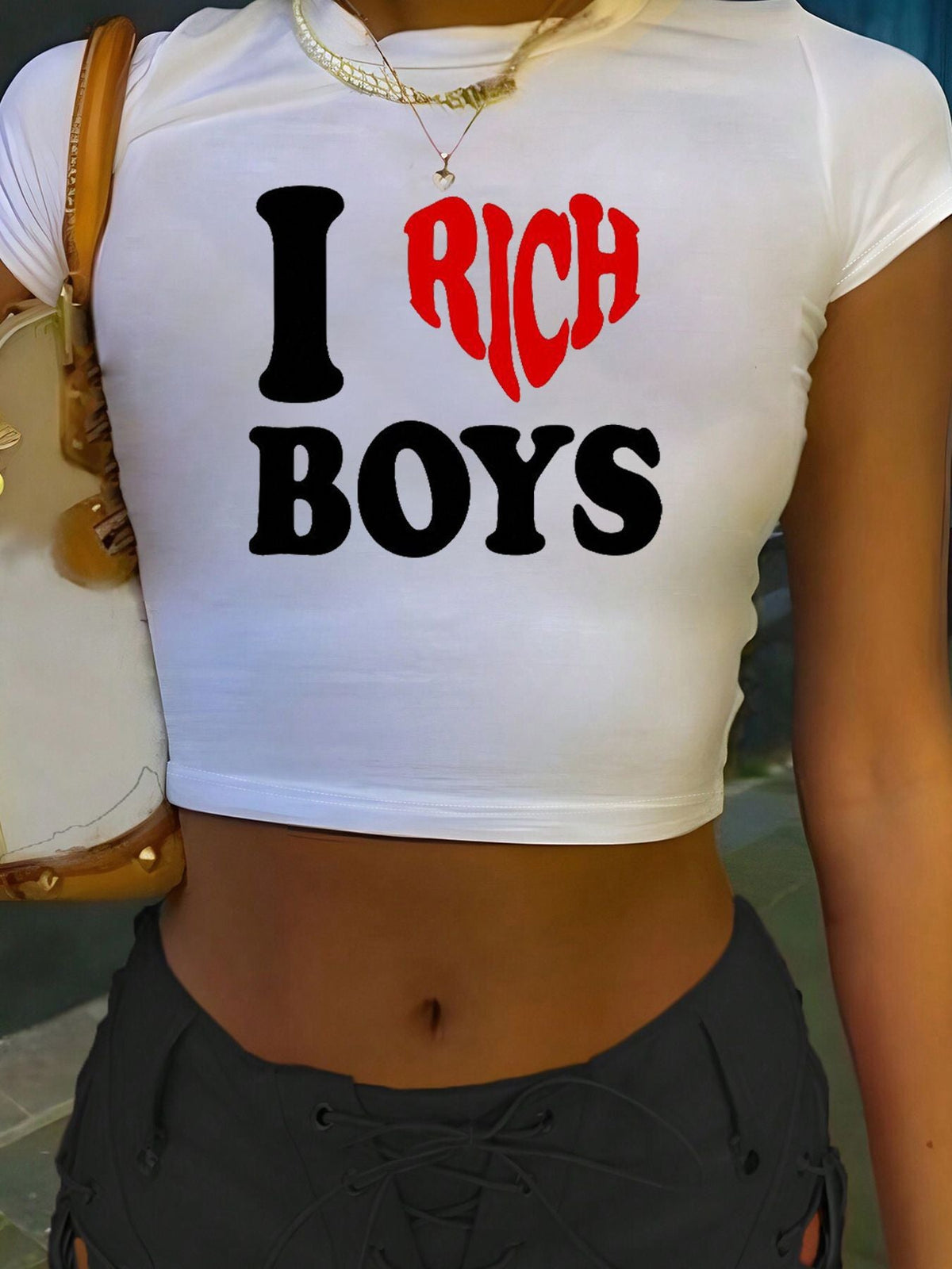Women's Inspirational Print Crop T-Shirt